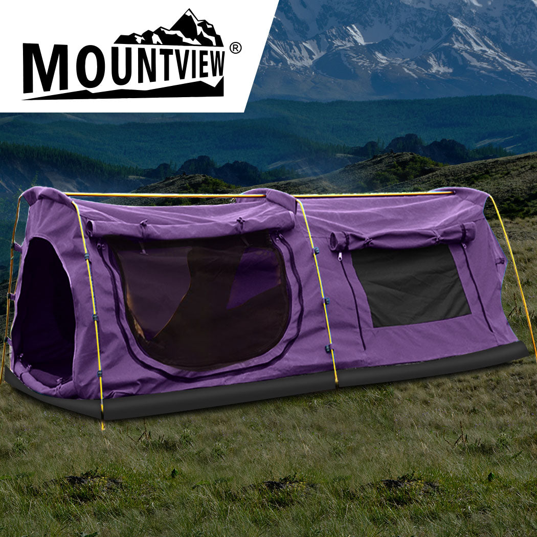 Mountview King Single Swag Camping Swags Purple-1919892856126967815