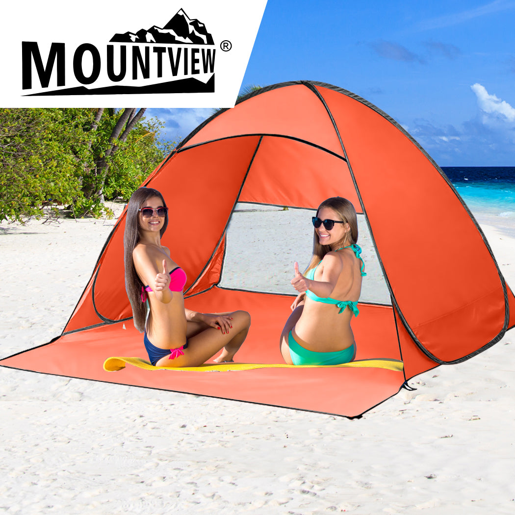 Mountview Pop Up Beach Tent Caming Portable Orange-1954802642060447751