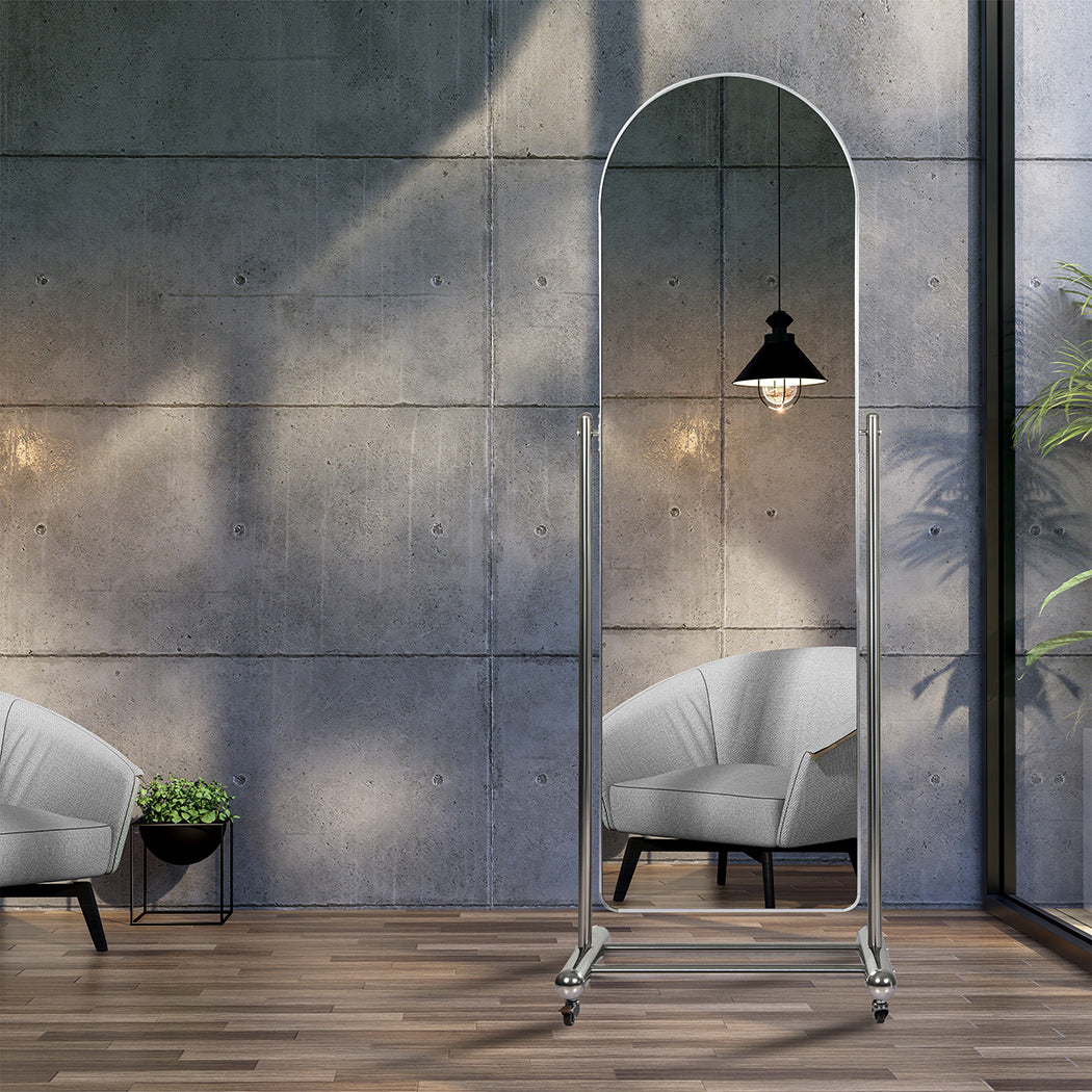 Yezi 165CM Movable Arch Full Length Mirror-1954802411772186631