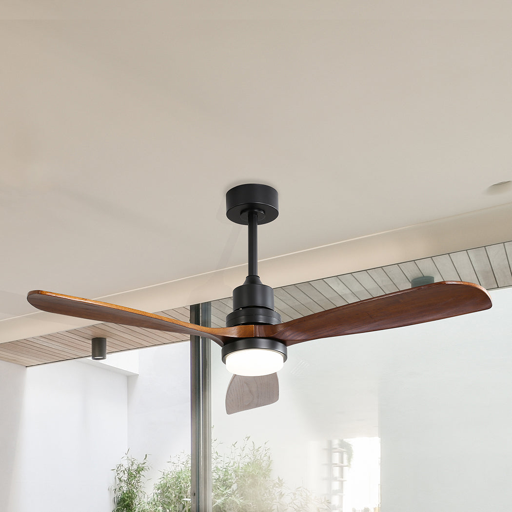 Spector 52'' Wood Ceiling Fan DC Motor Walnut-1954802706786947079