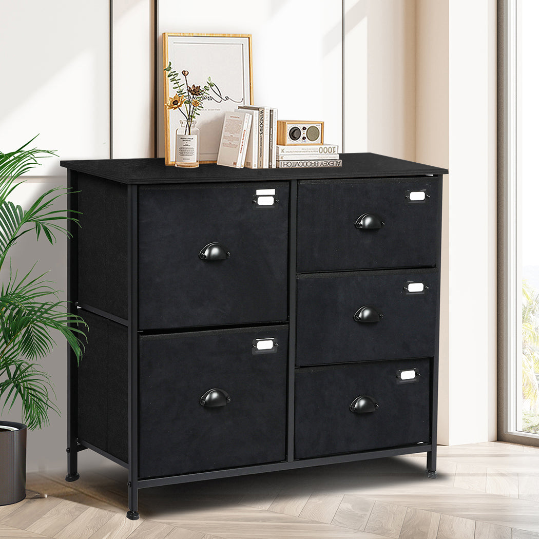 Levede Chest of 5 Drawers Storage Cabinet-1954802995757715462
