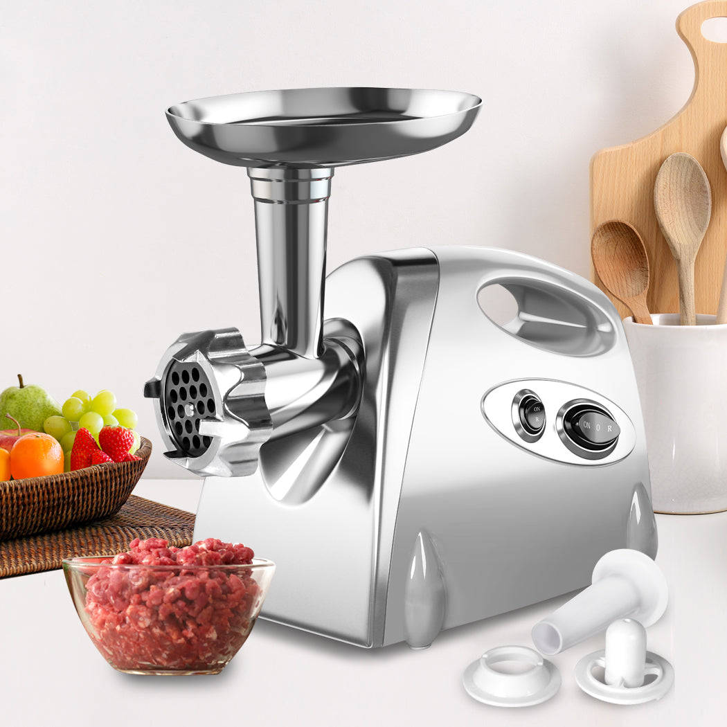 800W Electric Meat Grinder Mincer Sausage Silver-1954802838118993926