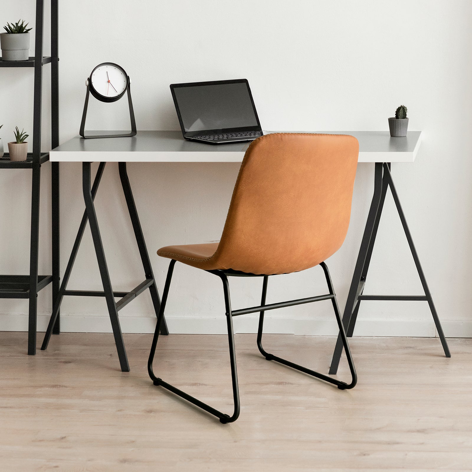 Levede 2x Dining Chairs Kitchen Table Brown-1954802996776931335