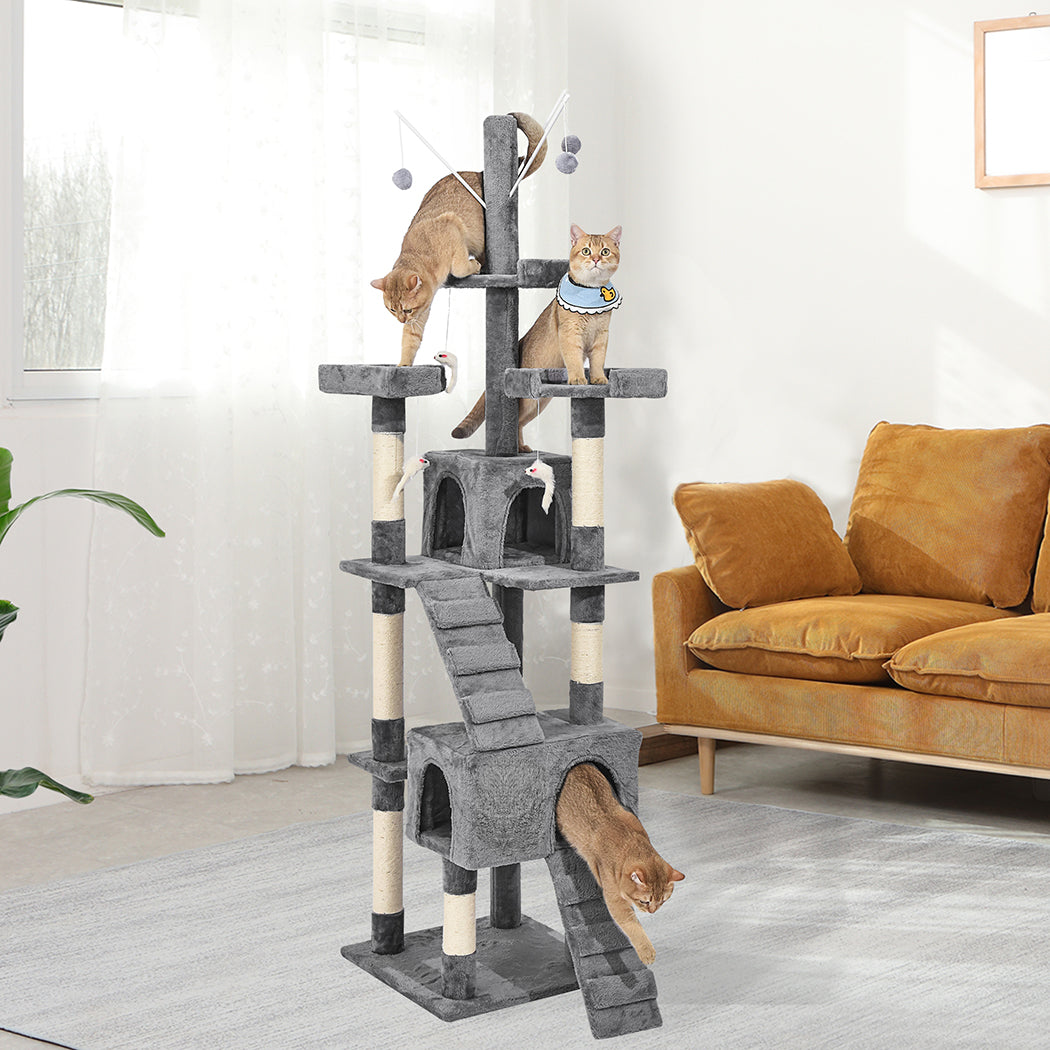 PaWz Cat Tree Scratching Post Scratcher Grey-1954802766077628423