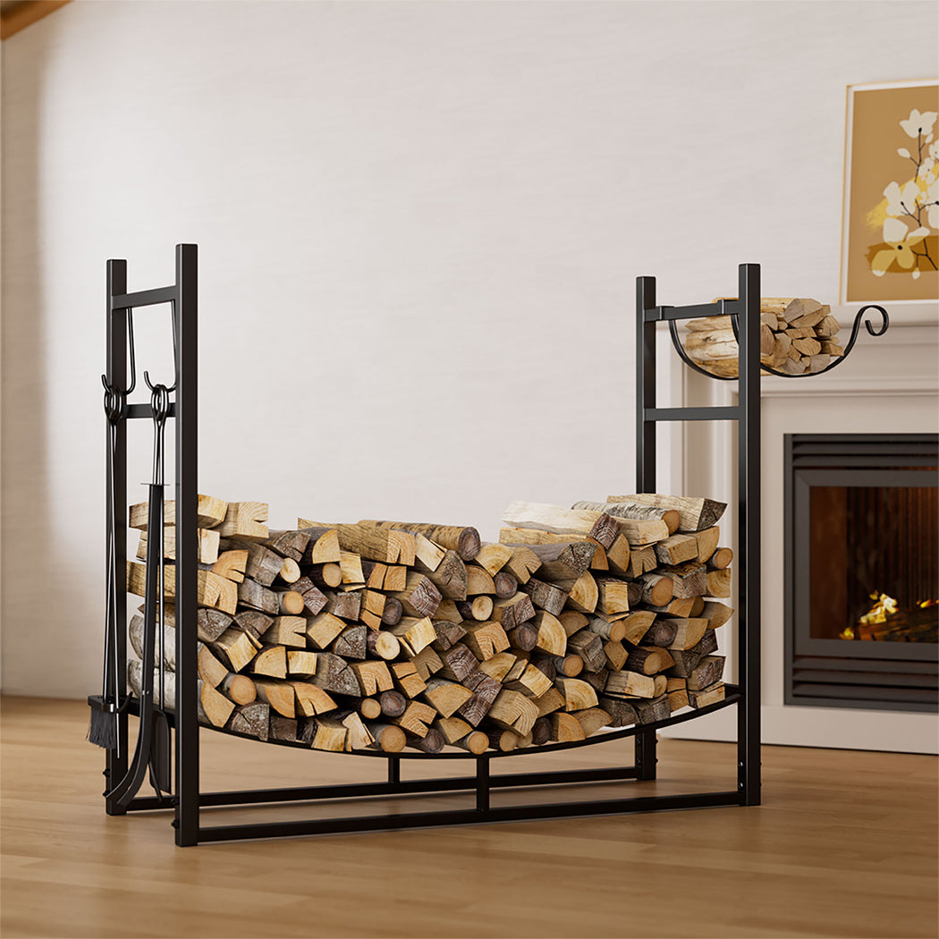 Moyasu Firewood Rack Fireplace Tool Log Holder-1954802471809454086