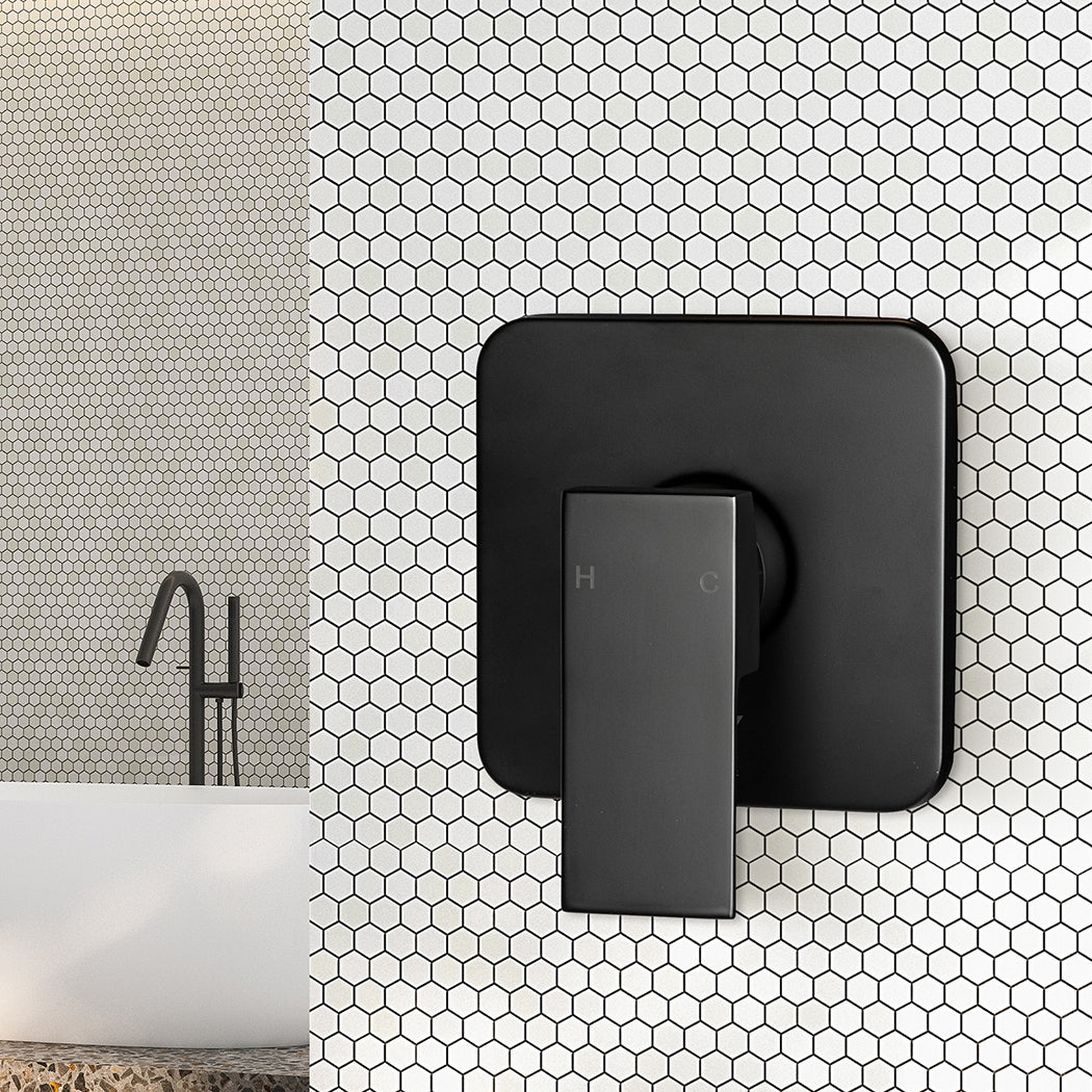 Dutxa Bathroom Shower Mixer Tap Brass Black-1954802751879909383