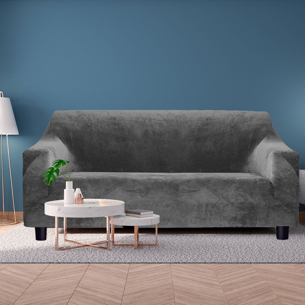 Marlow Sofa Covers 3 Seater High Stretch Grey-1910112338351099911