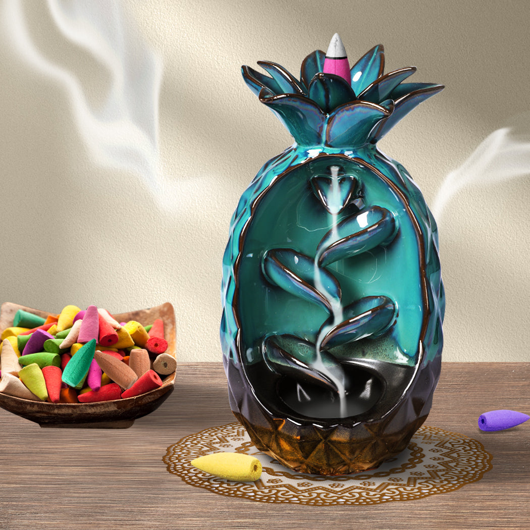 Incense Burner Pineapple Waterfall Smoke-1910113077890781191