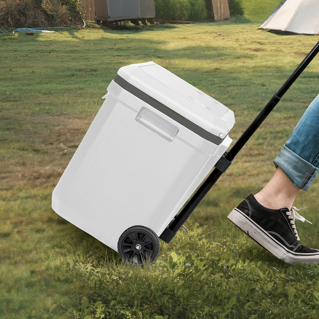 Mountview Cooler Ice Box 27L/43L Portable Chest Trolly For Camping BBQ Picnic-1963748908668686343