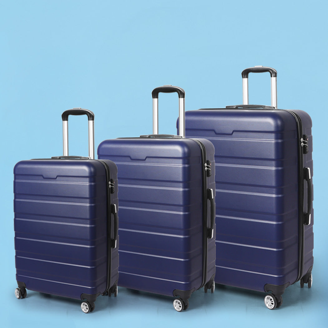 Slimbridge 3PC Luggage sets Suitcase Navy-1954802817545932807