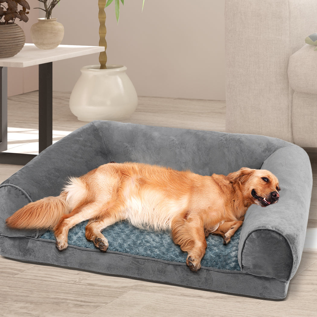 PaWz Pet Bed Sofa Dog Bedding Soft Warm XXL Grey XX-Large-1954802516617203719