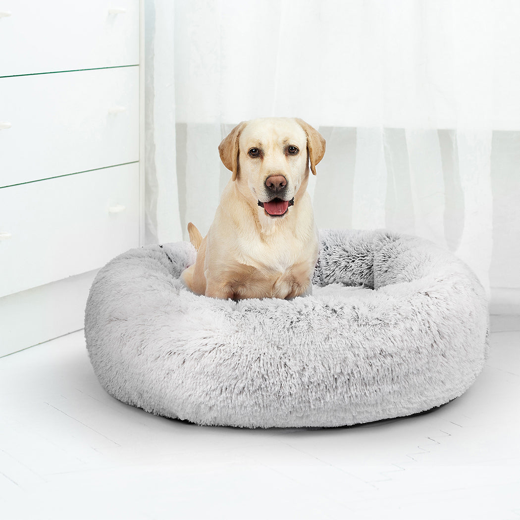 PaWz Pet Bed Cat Dog Donut Nest Calming M Coffee Medium-1910112958197927943
