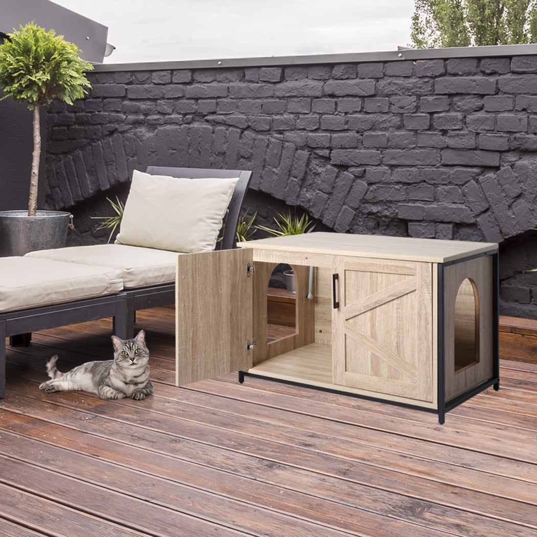 PaWz Enclosed Cat Litter Cabinet Box-1954802549446021127