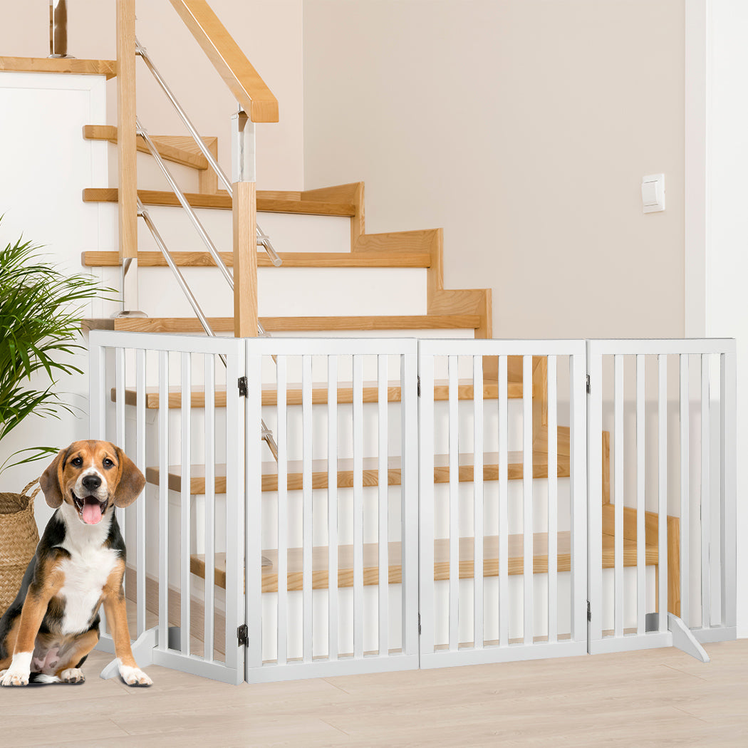 PaWz Wooden Pet Gate Dog Fence Safety White 800x 3MM-1954802529401442311
