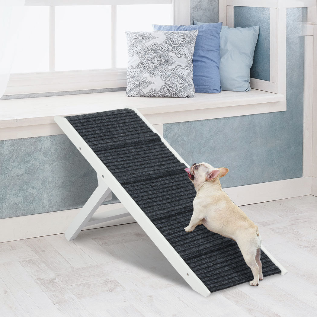 PaWz Adjustable Dog Ramp Height Stair White-1954802549827702791