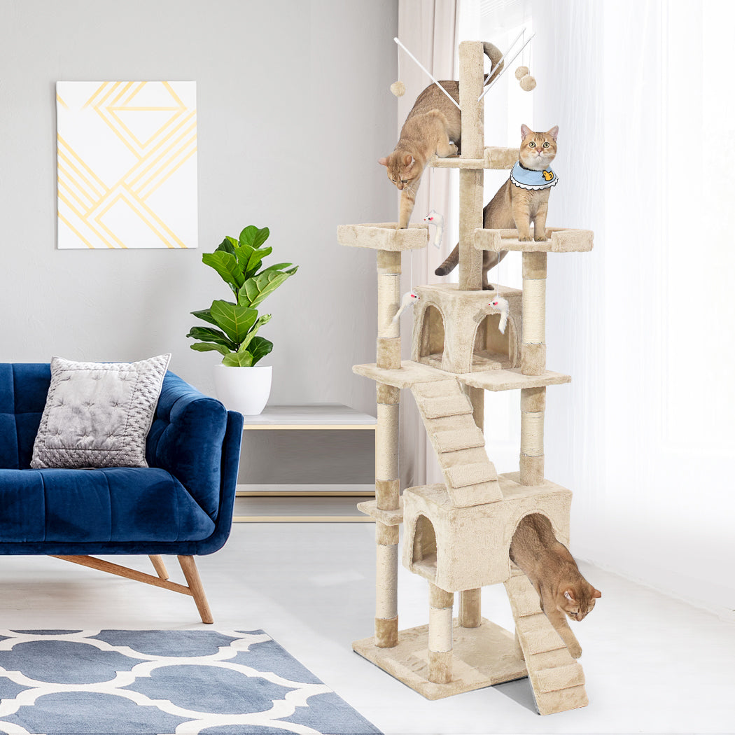 PaWz Cat Tree Scratching Post Scratcher Beige-1954802765771444231