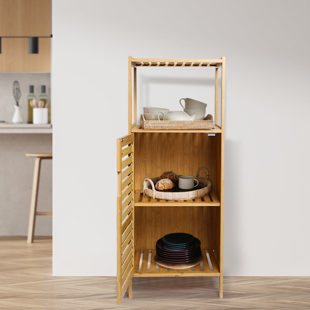 Levede Bathroom Bamboo Storage Cabinet Natural-1954802383812956166