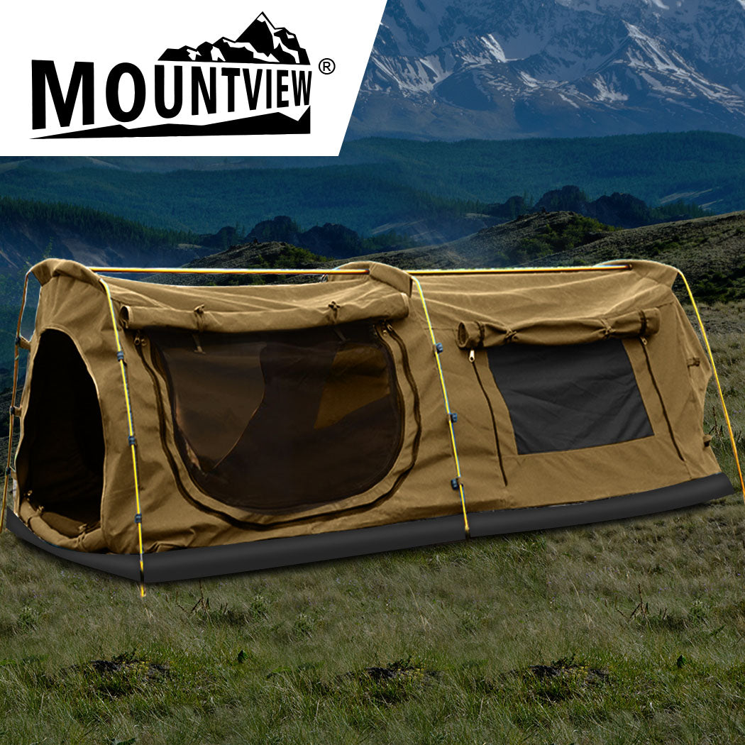 Mountview King Single Swag Camping Swags Khaki-1919892855749480455