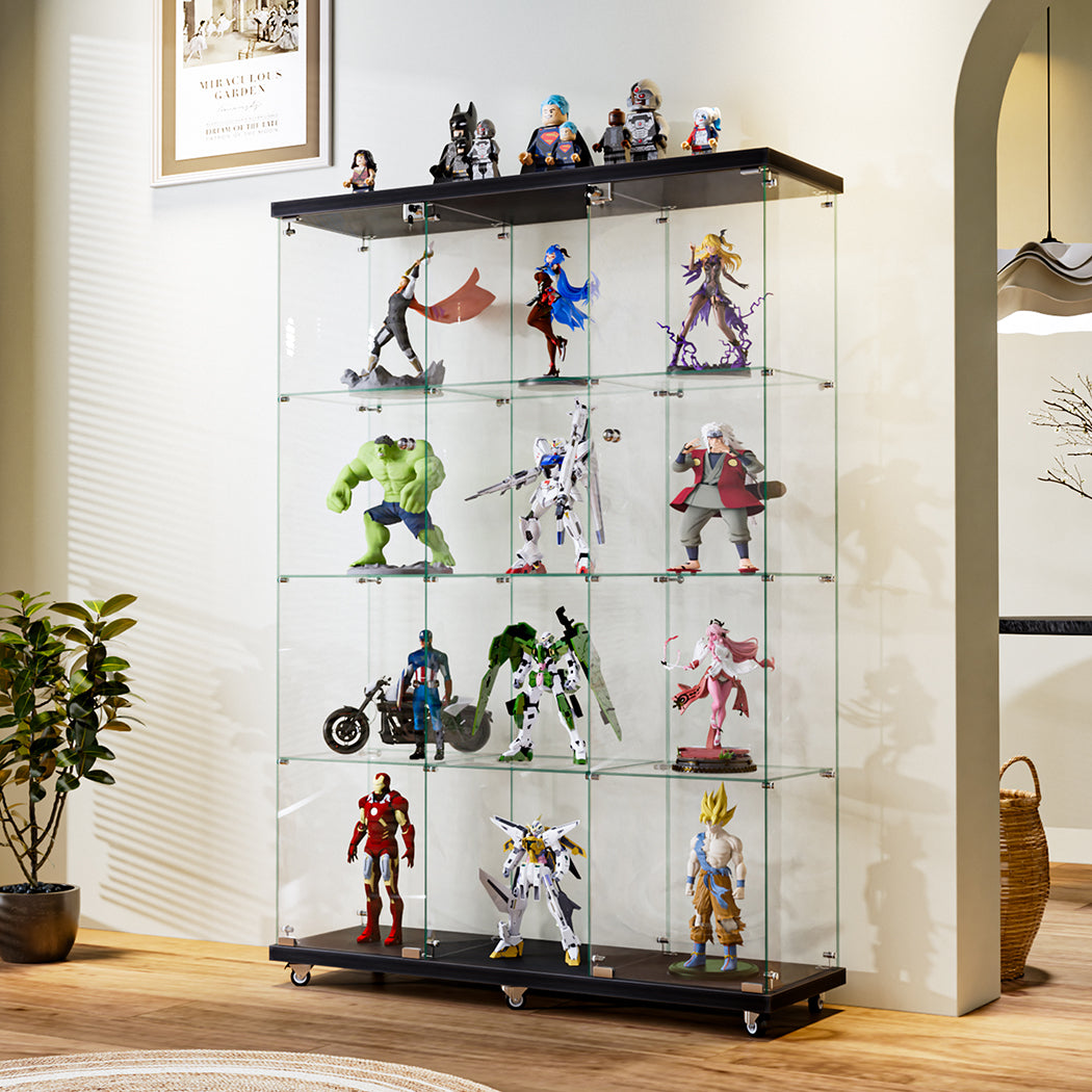 Stacked 169cm Tall Glass Display Cabinet 4 Tier-1954802399965220871
