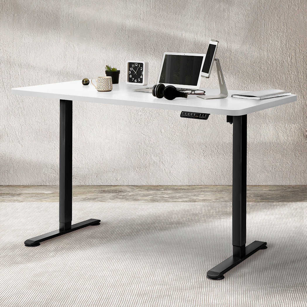 Levede Motorised Standing Desk Adjustable 140cm White 1000x 1MM-1954803021305221127