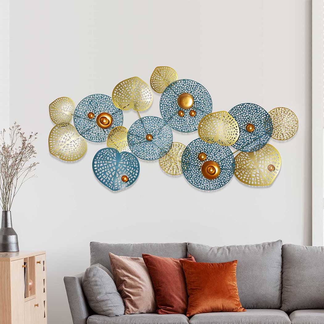 Levede Large Metal Wall Art Leaf Hanging-1910113316878028807