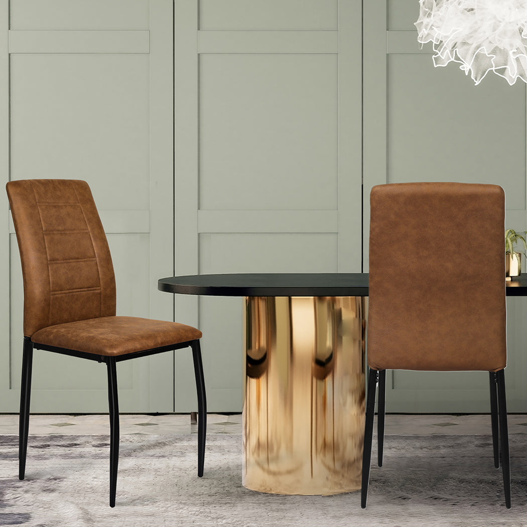 Levede 2x Dining Chairs Leathaire Kitchen-1910113295172505607