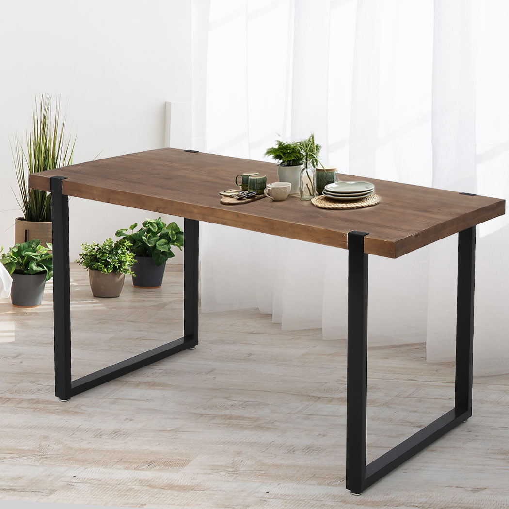 Levede Dining Table Industrial Wooden-1954802981195091975