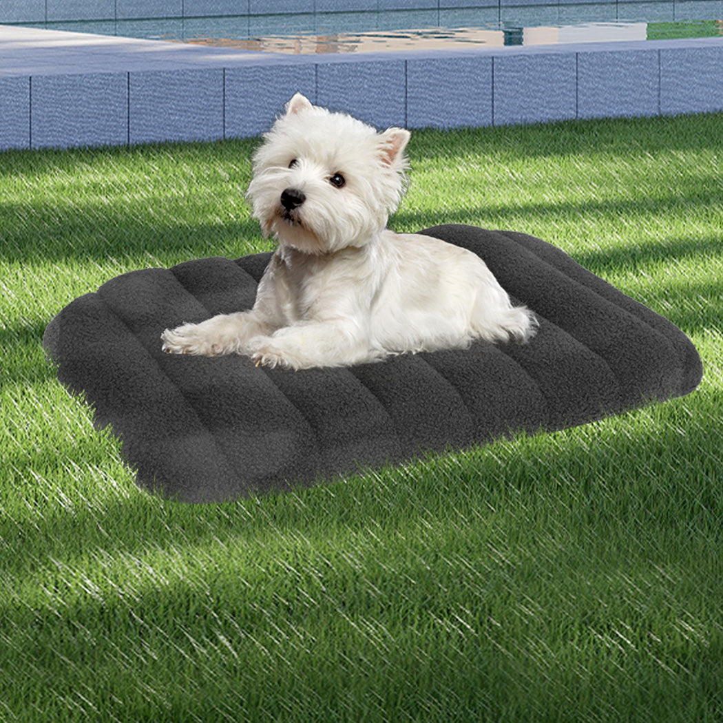 Pawz M Size Orthopedic Dog Bed with Sherpa Plush Removable Cover in Grey-1954802482035167239