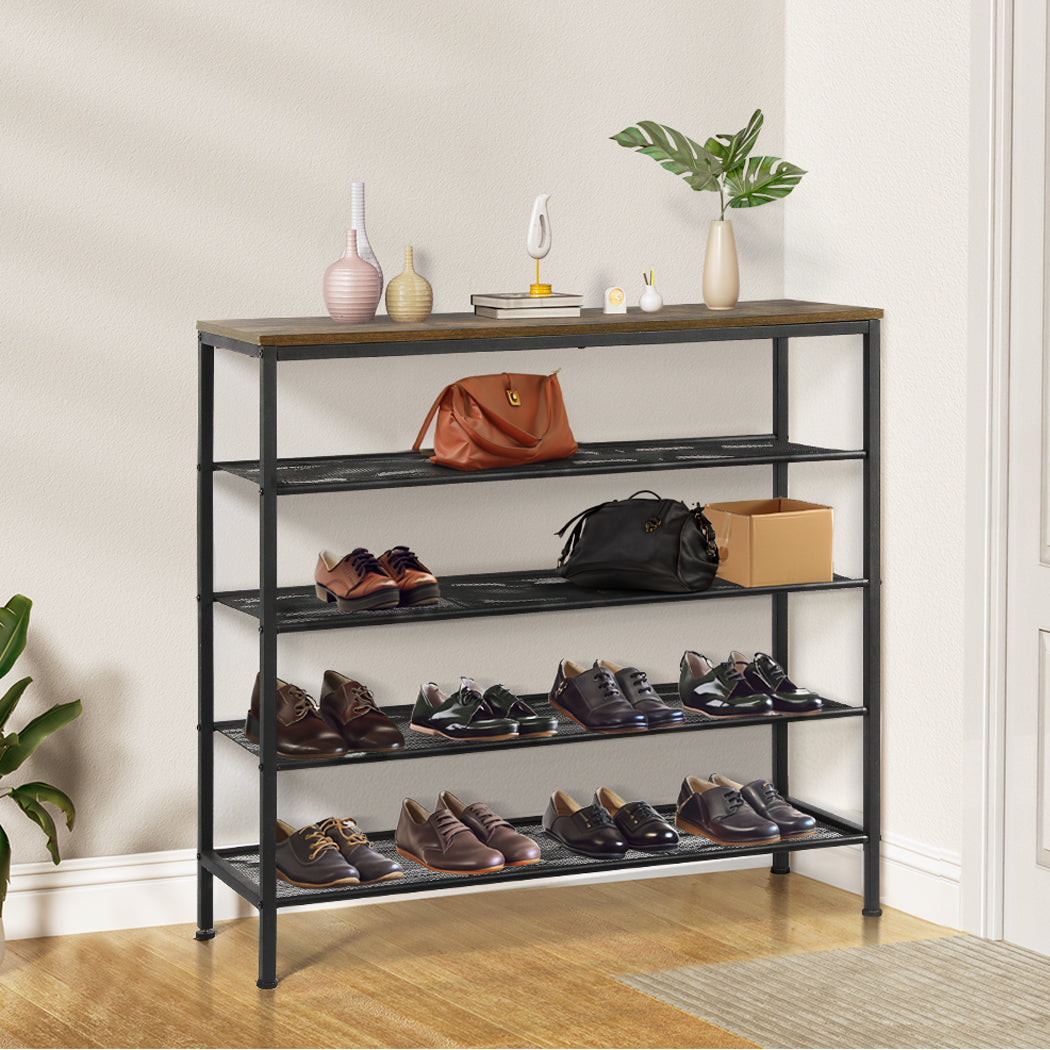 Levede 5-Tier Shoe Rack Storage Cabinet 100cm Wide-1954802690483687431