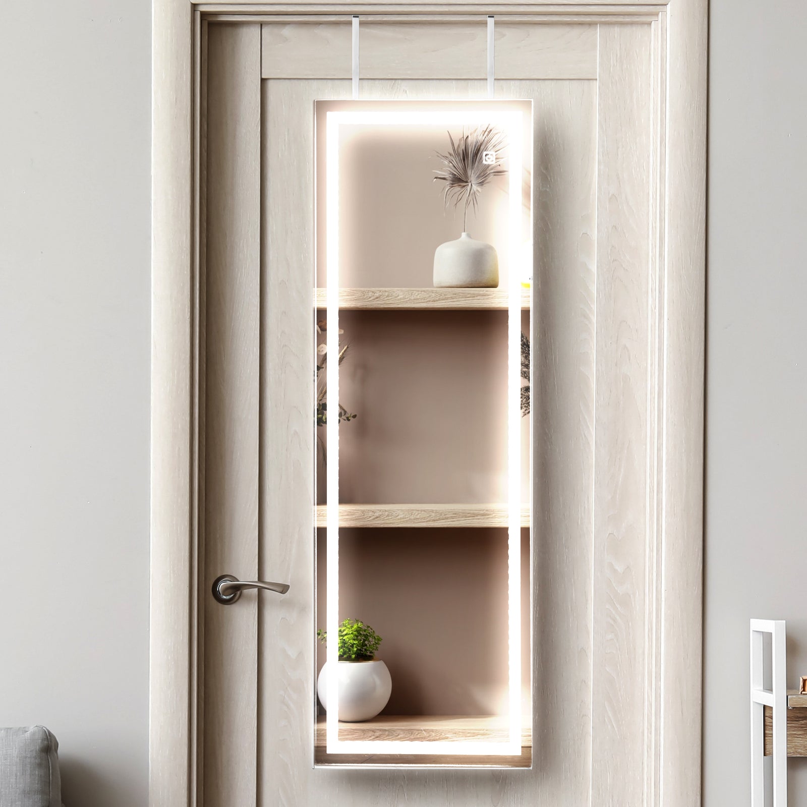 Levede Mirror Jewellery Cabinet Touch-1954802757403807750