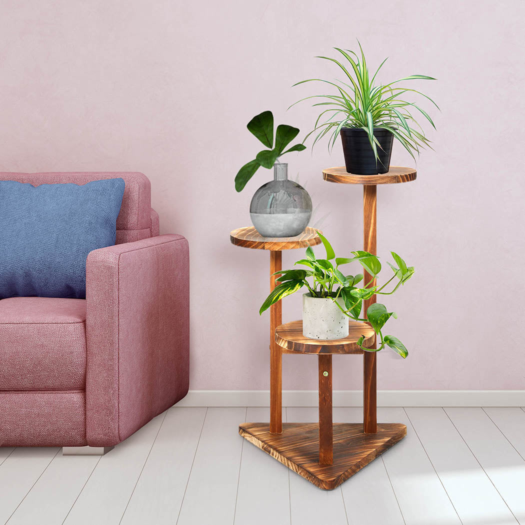 Levede 3-Tier Plant Stand Wood Wooden-1910112310941323271