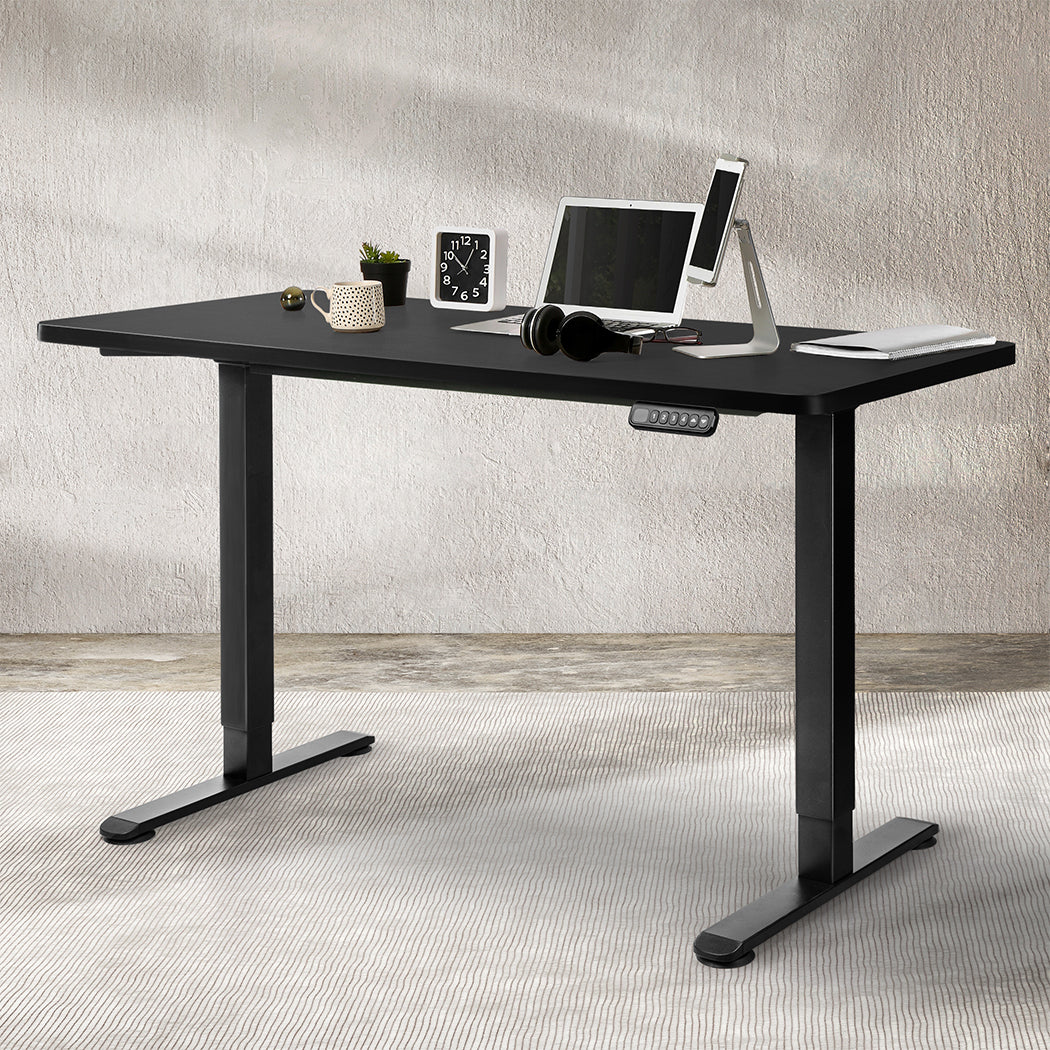 Levede Motorised Standing Desk Adjustable 140cm Black 1000x 1MM-1954803019078045702