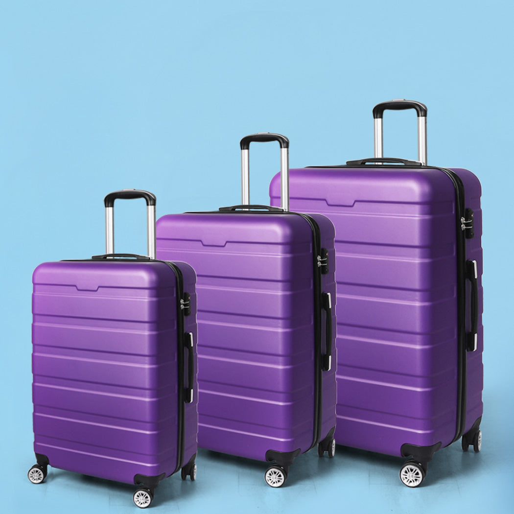 Slimbridge 3PC Luggage sets Suitcase Purple-1954802817822756871