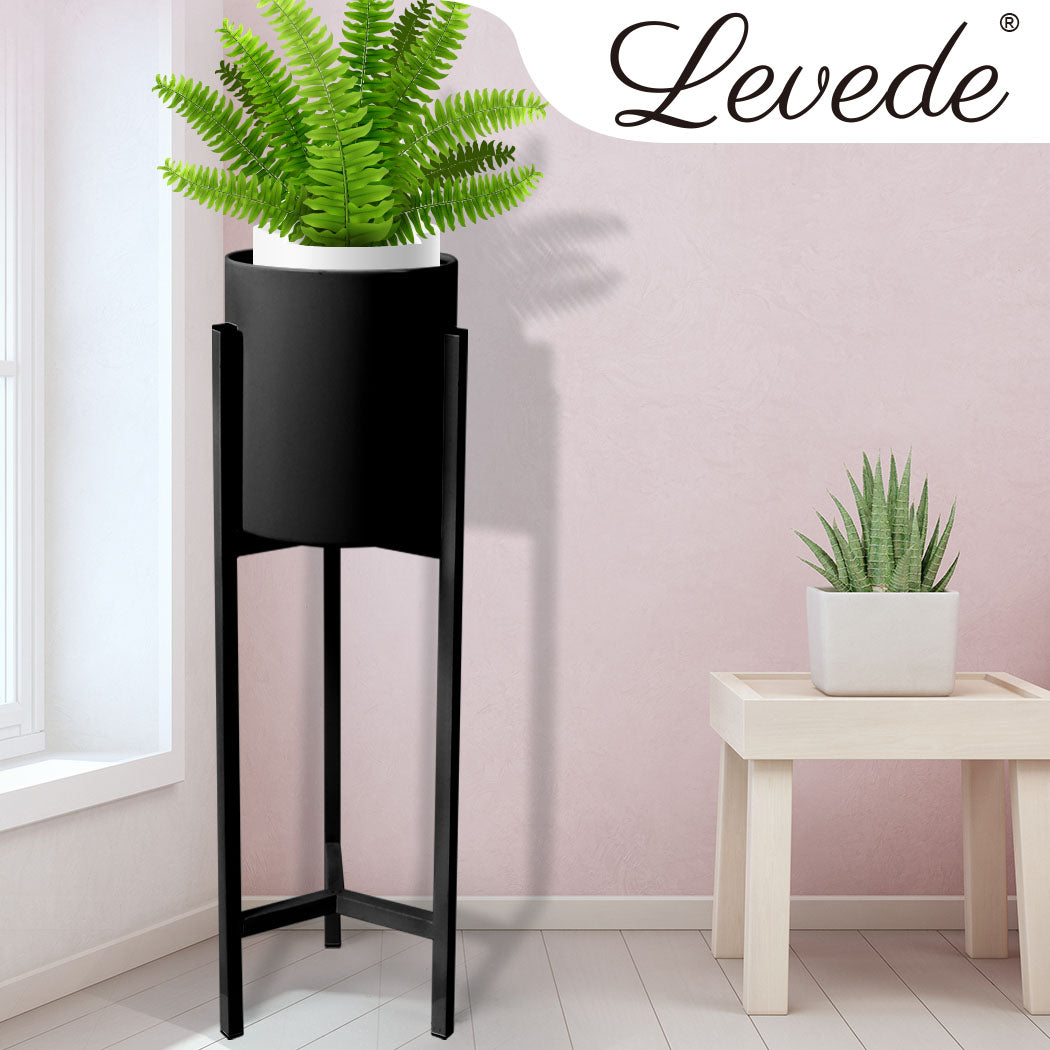 Levede Plant Stand Garden Planter Metal Black Large-1954802665133314054