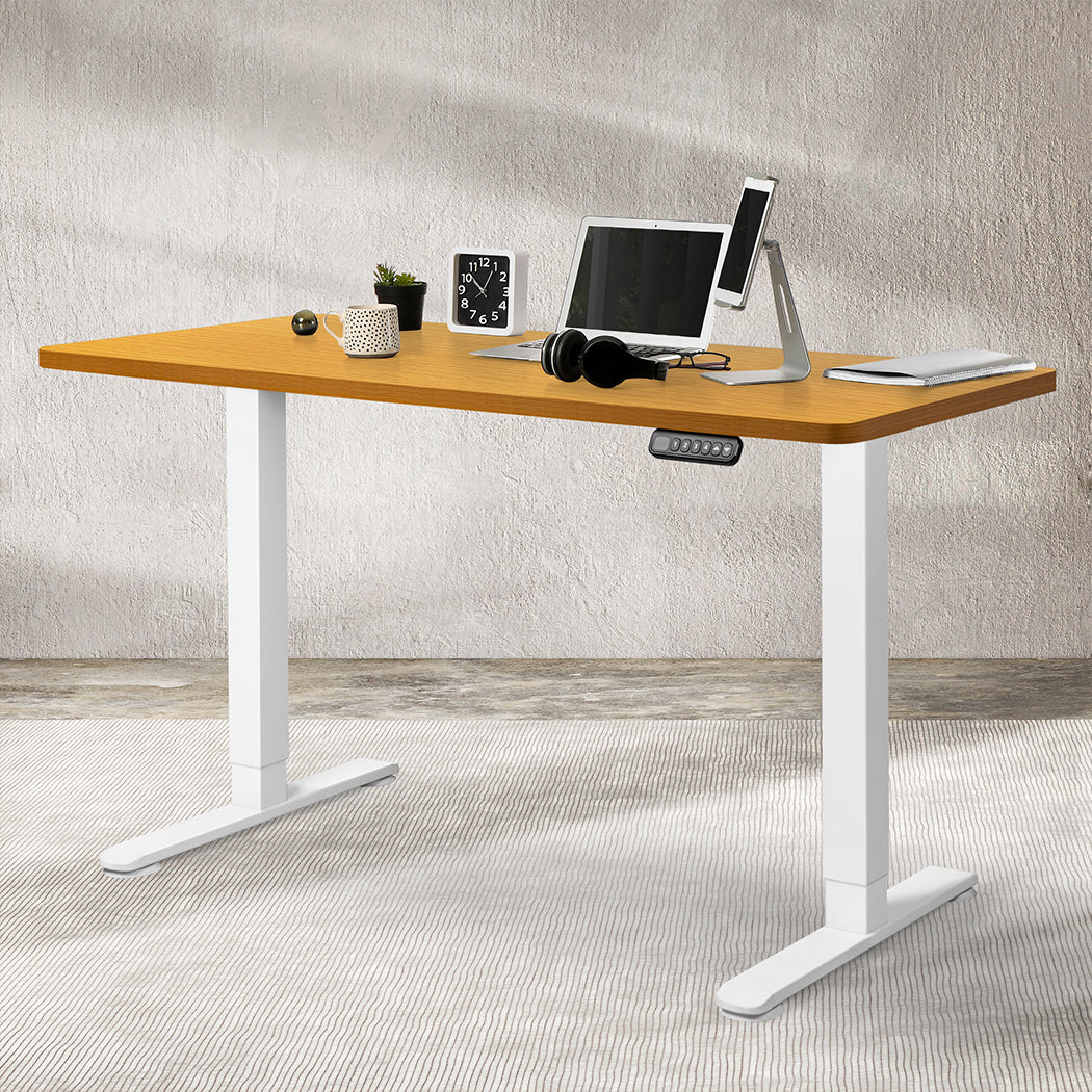 Levede Motorised Standing Desk Adjustable 140cm Natural 1000x 1MM-1910112995493679111