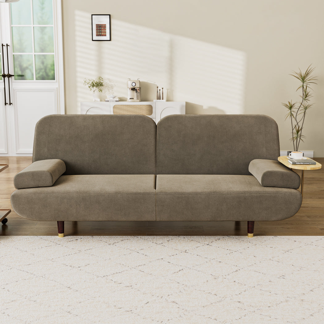 LEVEDE CONVERTIBLE SOFABED WITH USB CHARGE AND SIDE TABLE-1954802387826905094