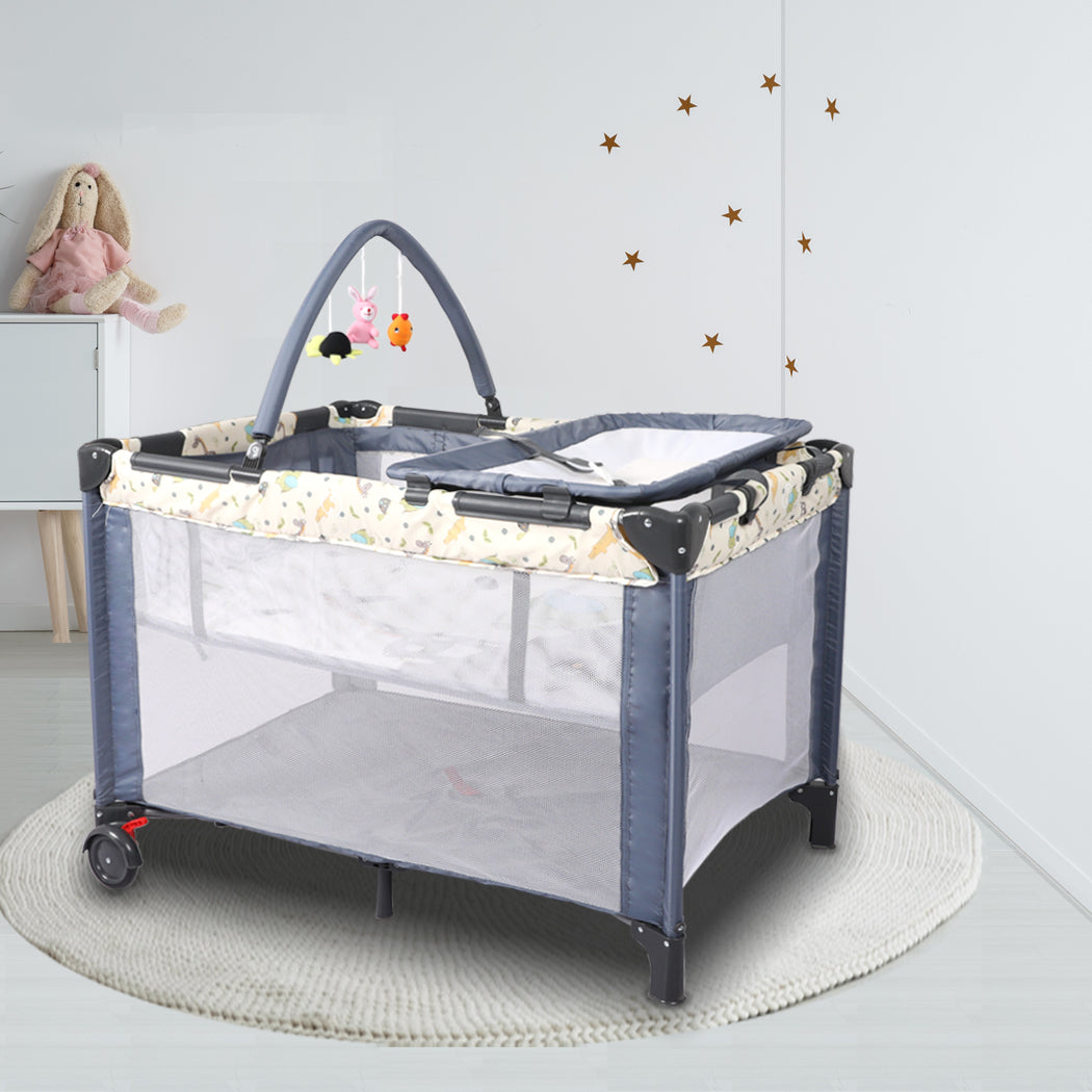 Baby Cot Bed Crib Bedding Set Bassinet Grey-1919892903405162503