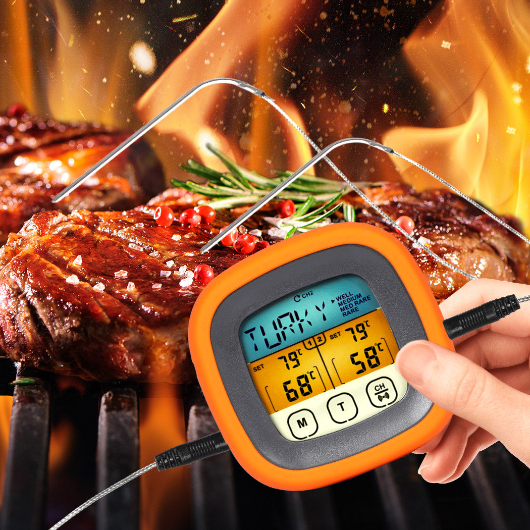Digital Food Thermometer BBQ 2 Probe-1919892909830836231