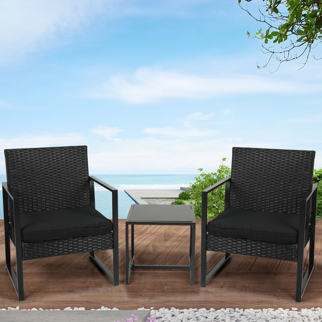 Levede 3 Pcs Outdoor Furniture Set Chair-1919892871520063495