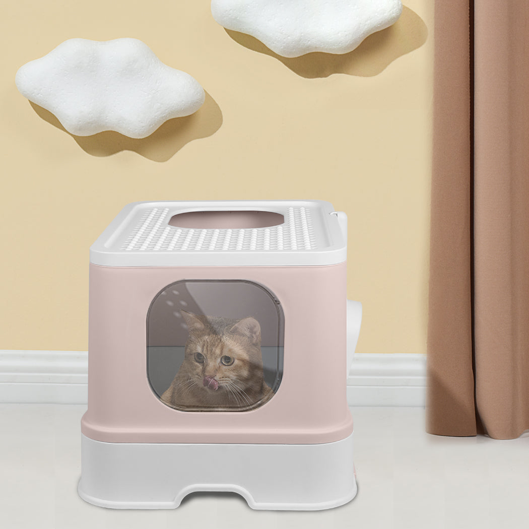 PaWz Cat Litter Box Fully Enclosed Kitty Coffee-1954802512208990215