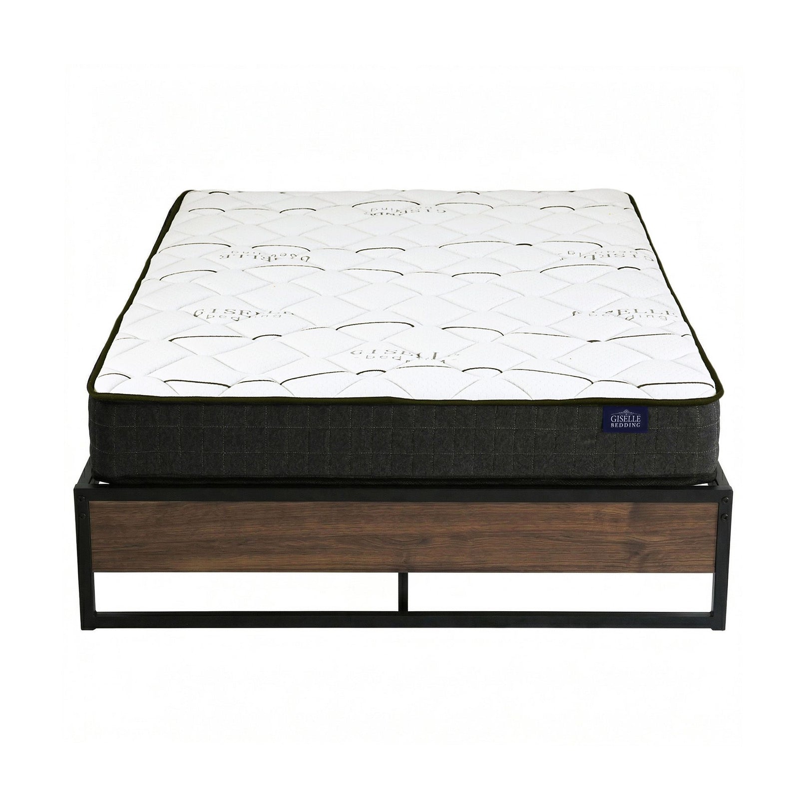 Giselle Double Mattress 16cm and Artiss Metal Bed Frame Set for Guest Rooms Studios