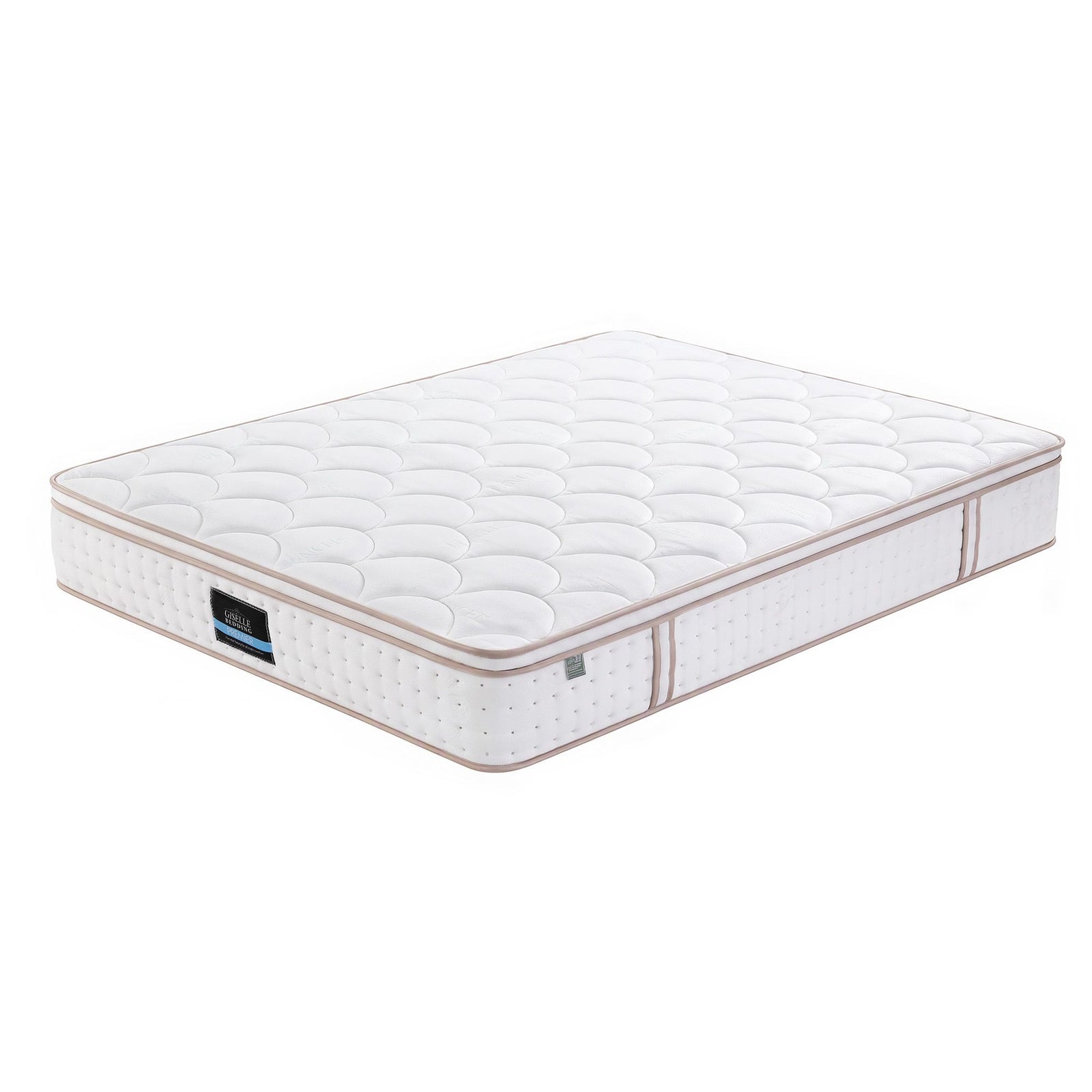 Giselle 30cm Queen Spring Mattress Tencel Cover 5-Zone Firm Back Support