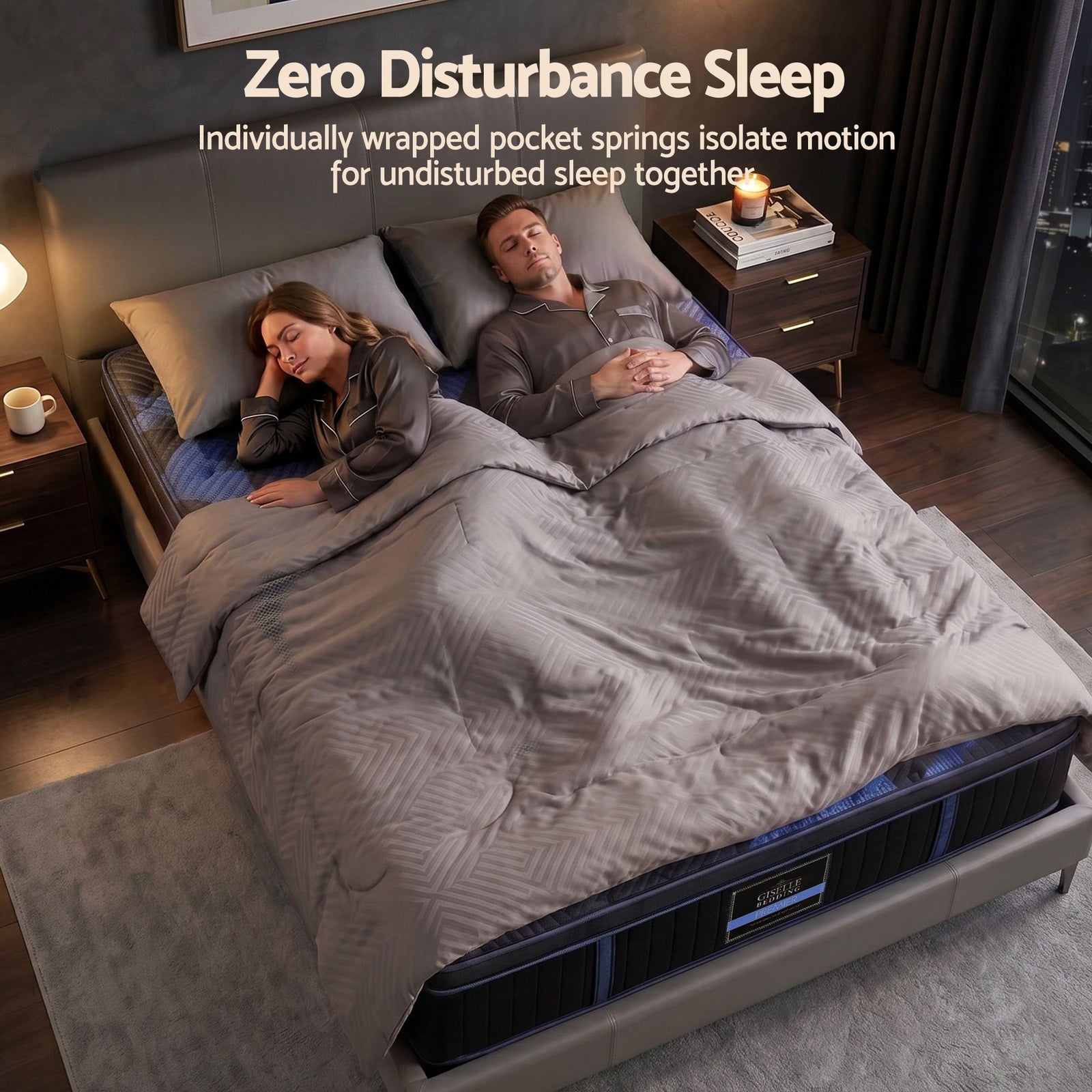 Giselle 34cm King Hybrid Mattress with Cooling Gel Memory Foam and Edge Support