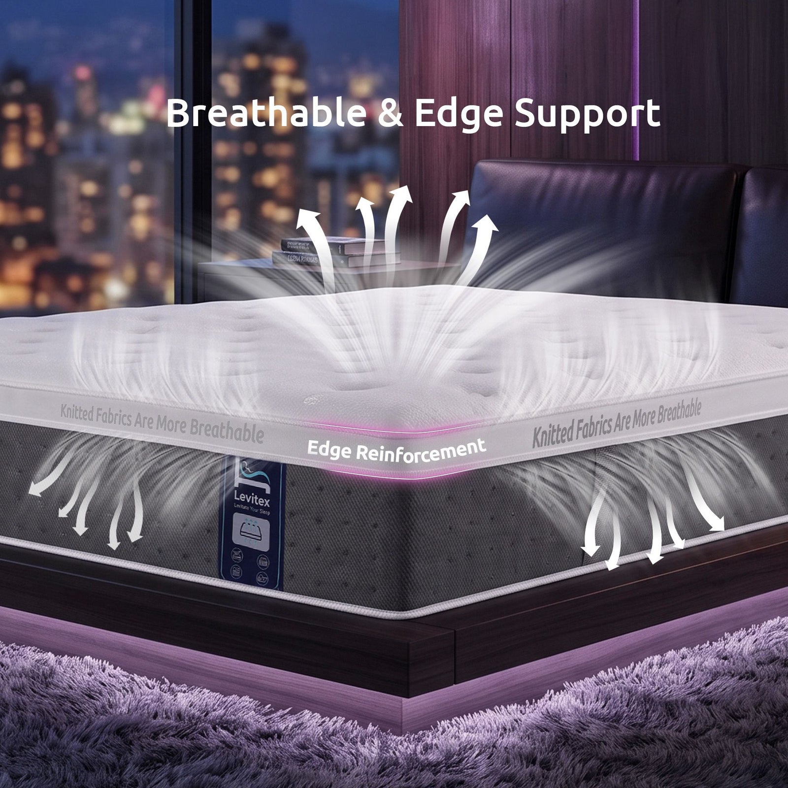 Levitex Single Mattress Lumbar Support 5-Zone Individual Pocket Spring 30CM