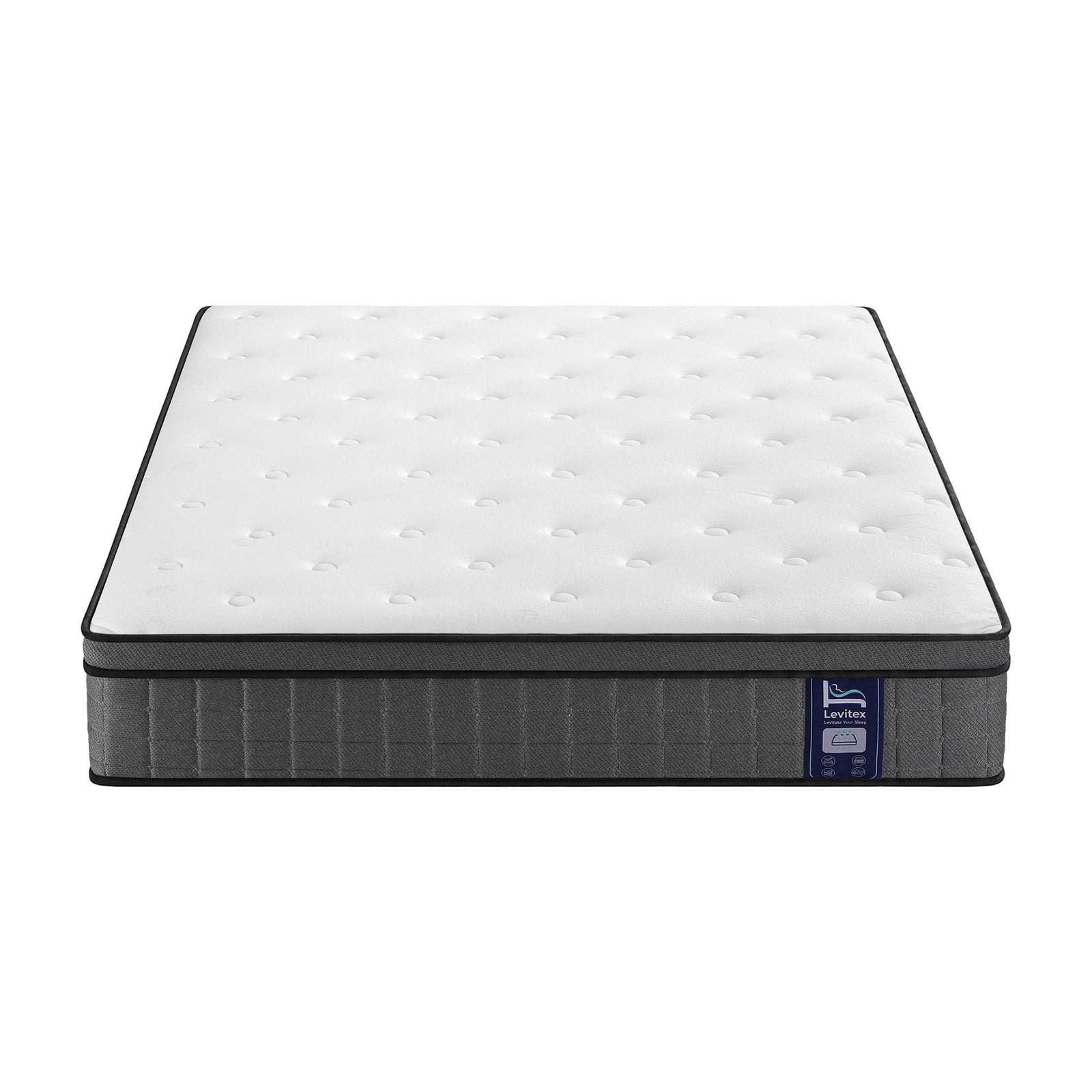 Levitex King Mattress 2 Rows Edge Support for Deep Sleep 5-Zone Ergonomic Pocket Spring Breathable Corrugated Sponge Medium Firm 30CM