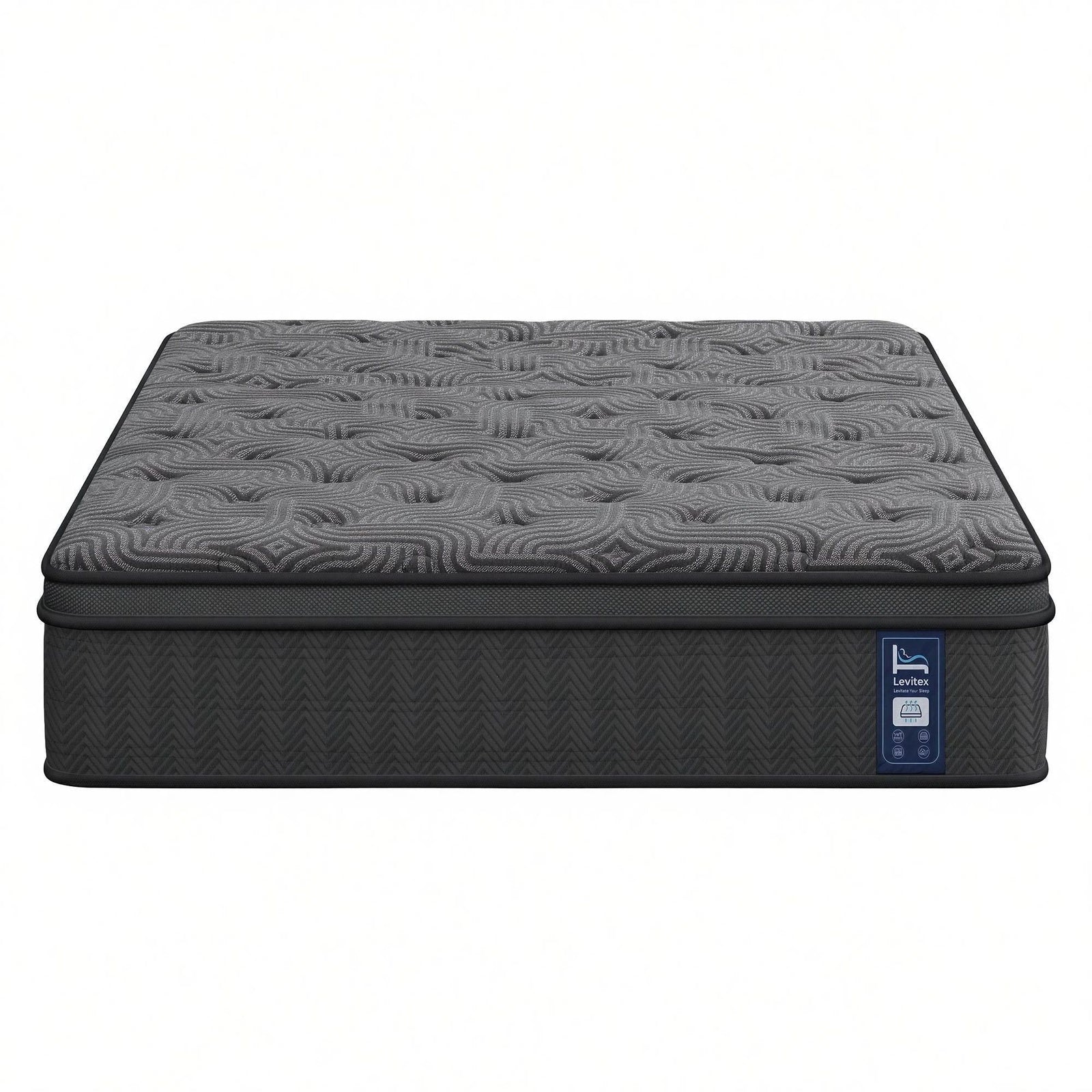 Levitex 34 cm Pocket Spring Mattress with Reinforced Edge Support & 5-Zone Pressure Relief Breathable Gel Memory Foam Hybrid Mattress for Back Pain Double