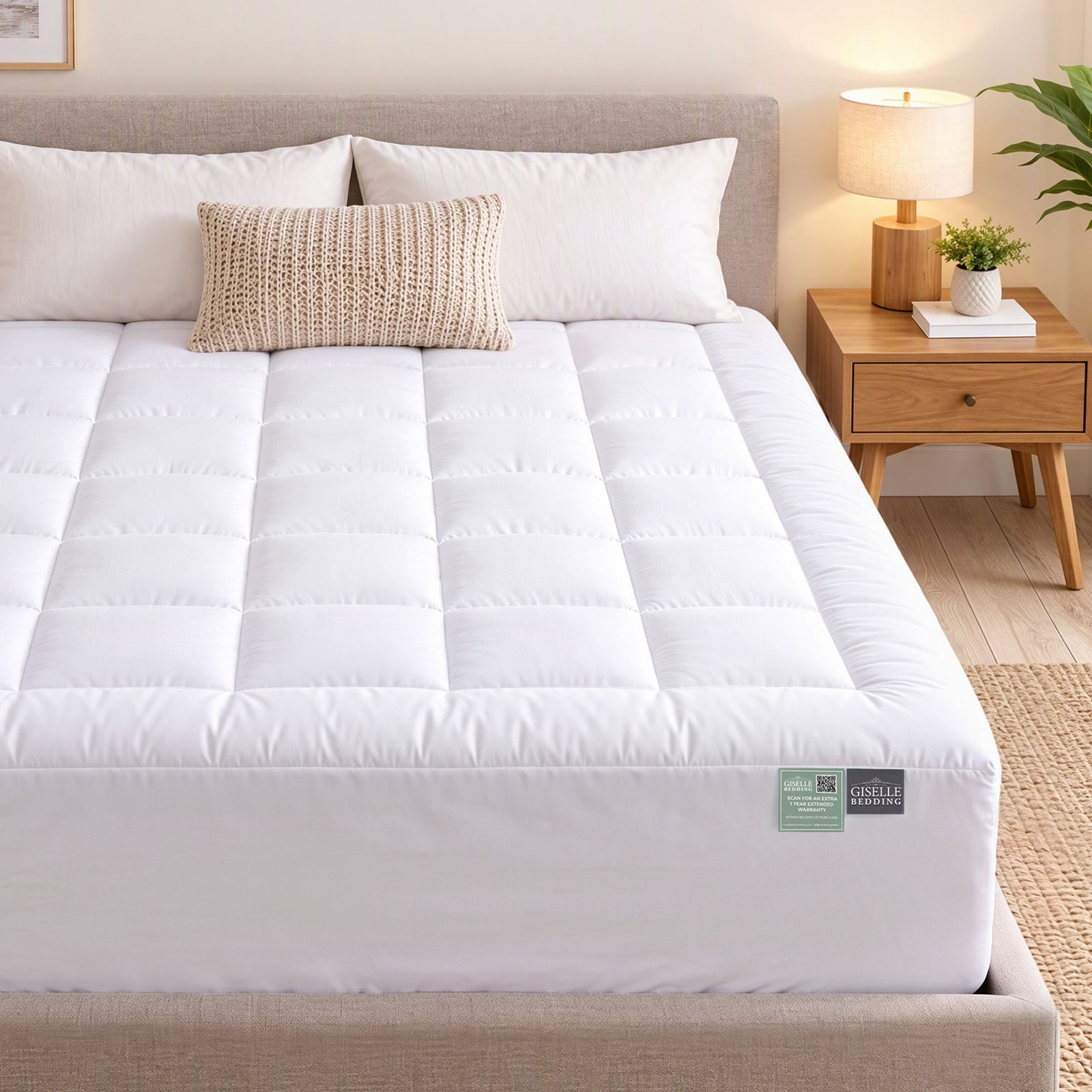 Giselle 5cm Queen Memory Foam Mattress Topper Pillow Top with Gel Foam