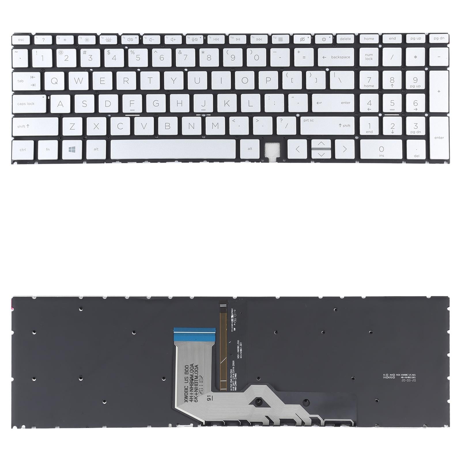 Hp Envy X360 15-Ed Keyboard With Rgb Backlight - Silver-1915196599525576704