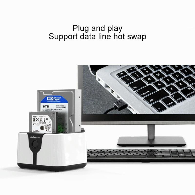 Usb 3.0 Sata Hard Drive Dock - Dual Bay-1915196616990658563