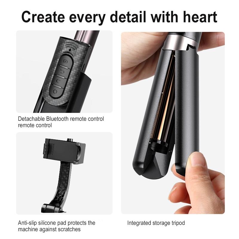 Foldable 3-In-1 Gimbal Stabilizer With Bluetooth Remote And Tripod For Smartphones-1915197701440540674
